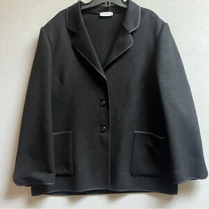 Weinberg 100% Black Wool Blazer Jacket Sz L